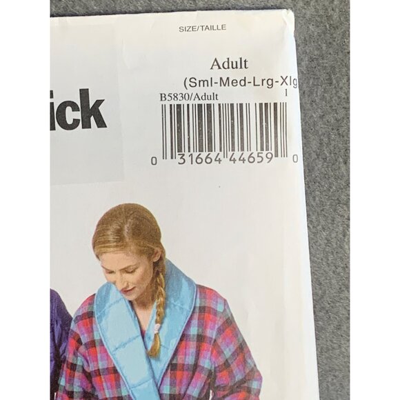 Butterick Misses Adult Child Robe Sewing Pattern Sz Child 3-8 Adult S-XL - uncut - Picture 3 of 4